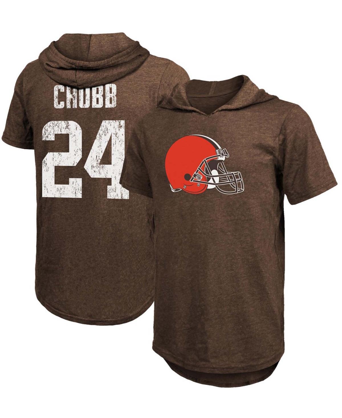 Mens Fanatics Branded Nick Chubb Cleveland s Player Name & Number Tri-Blend Hoodie T-Shirt Product Image