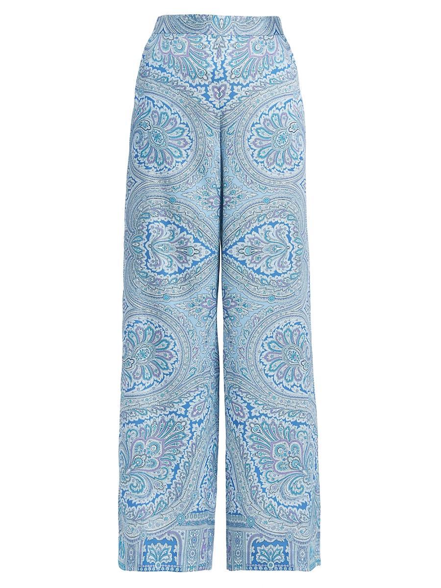 Womens Miley Paisley Wide-Leg Pants Product Image