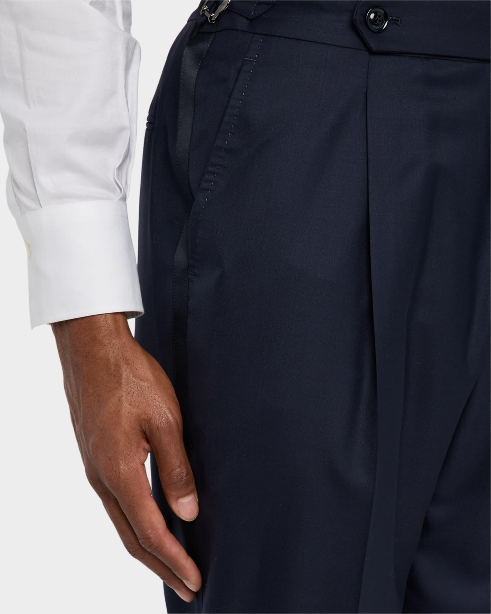 Men's Side-Tab Pleated Trousers Product Image