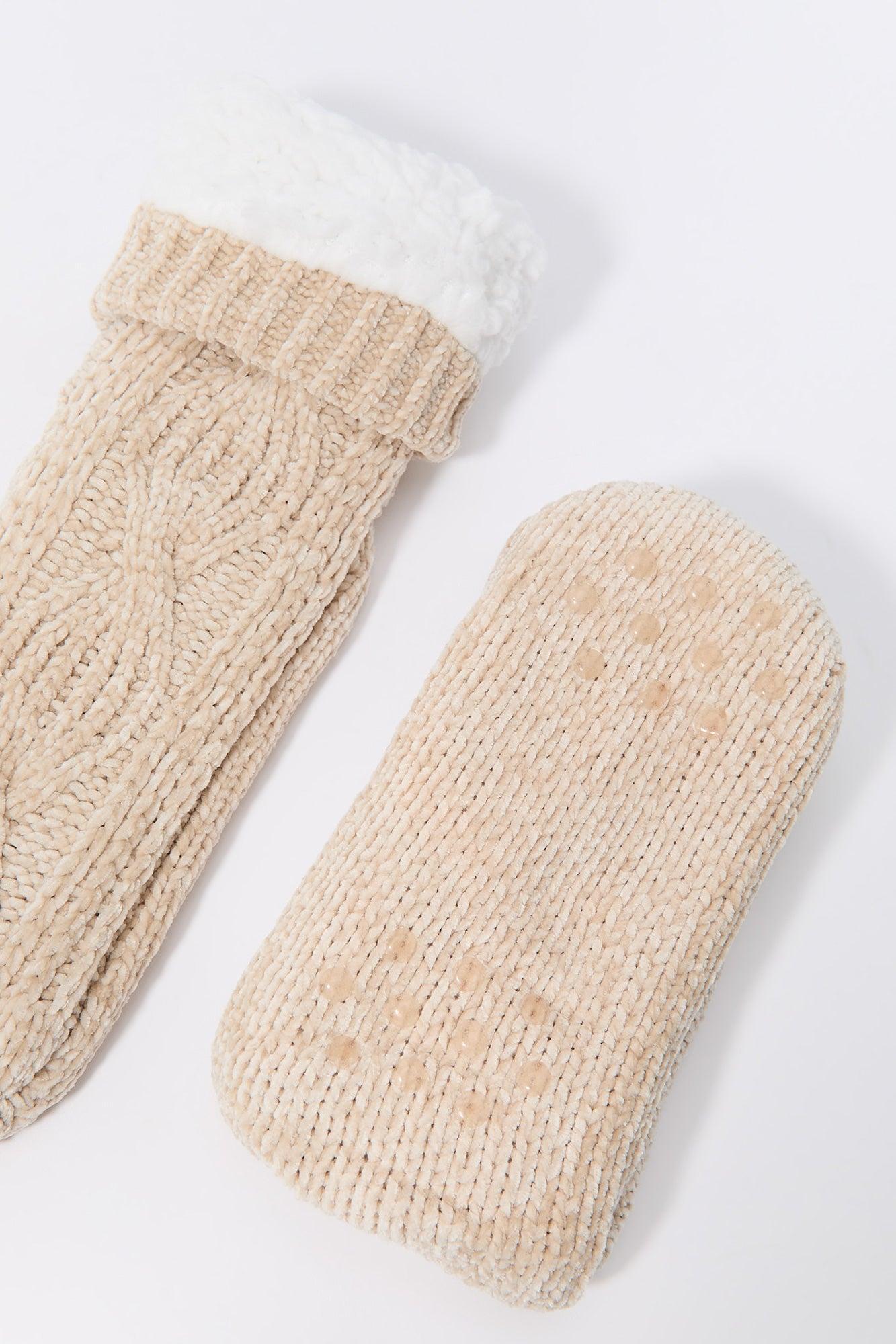 Cable Knit Sock Slippers Female Product Image