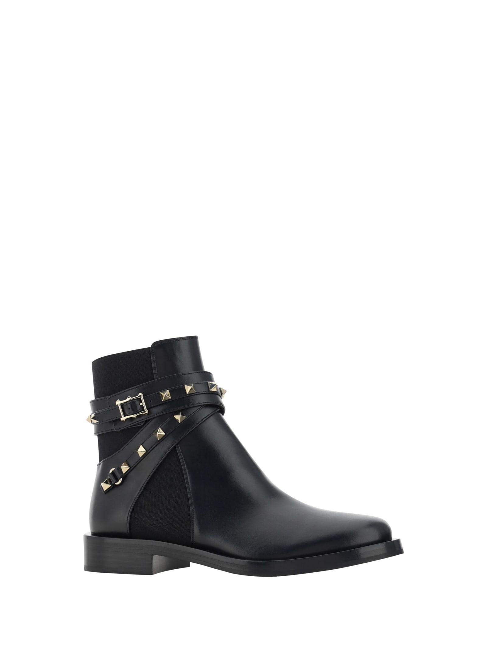 VALENTINO GARAVANI Beatle Ankle Boots In Black Product Image