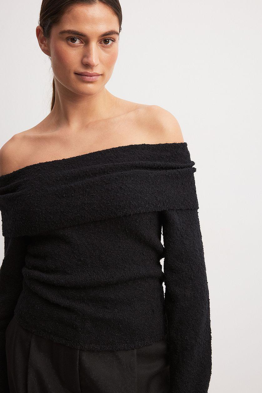 Off Shoulder Knitted Top Product Image
