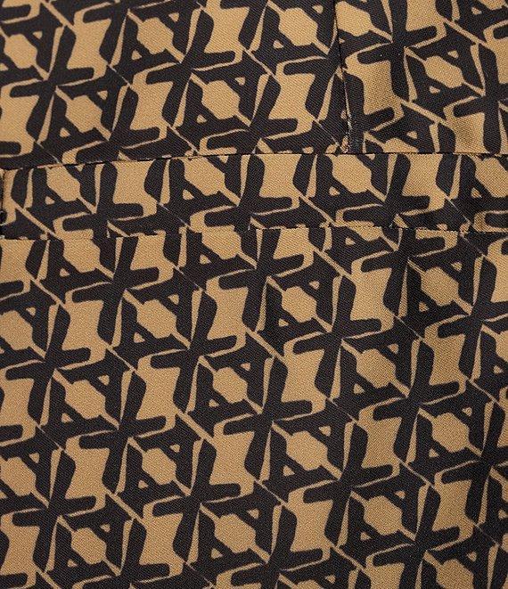 Le' AL.X Logo Print Satin High Waisted Pleated Front Wide Leg Coordinating Pants Product Image