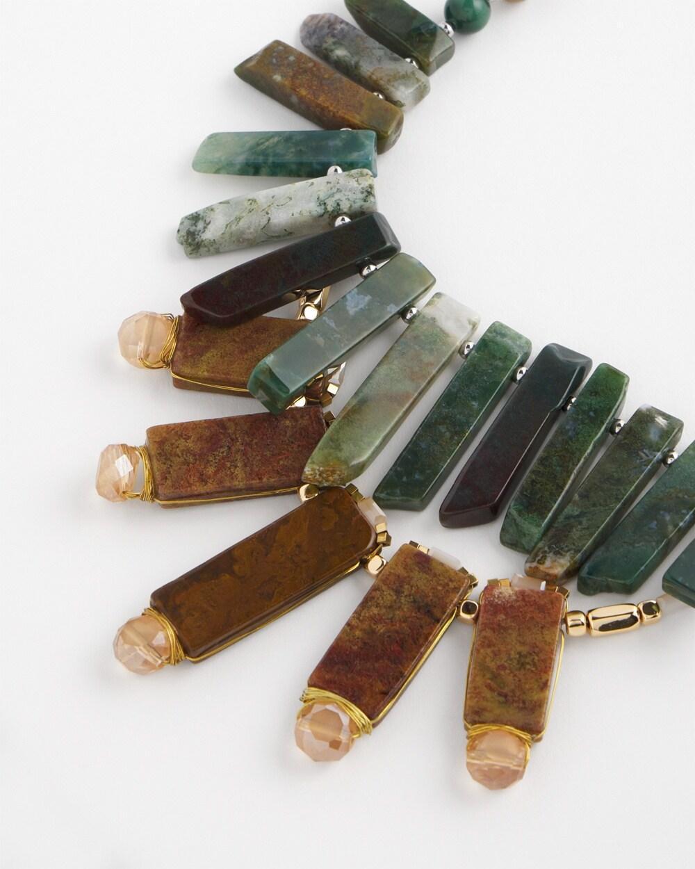 Moss Agate Bib Necklace Product Image