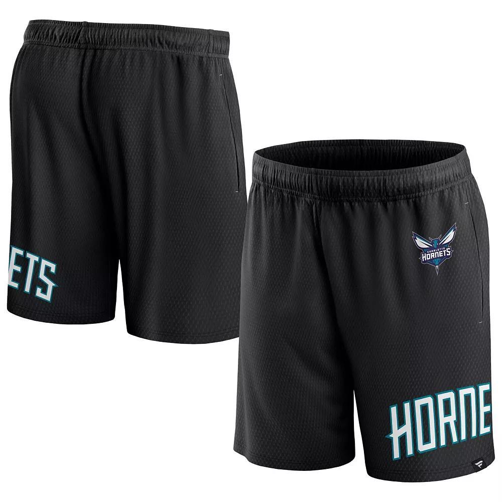 Men's Fanatics Branded Black Charlotte Hornets Free Throw Mesh Shorts,  Product Image