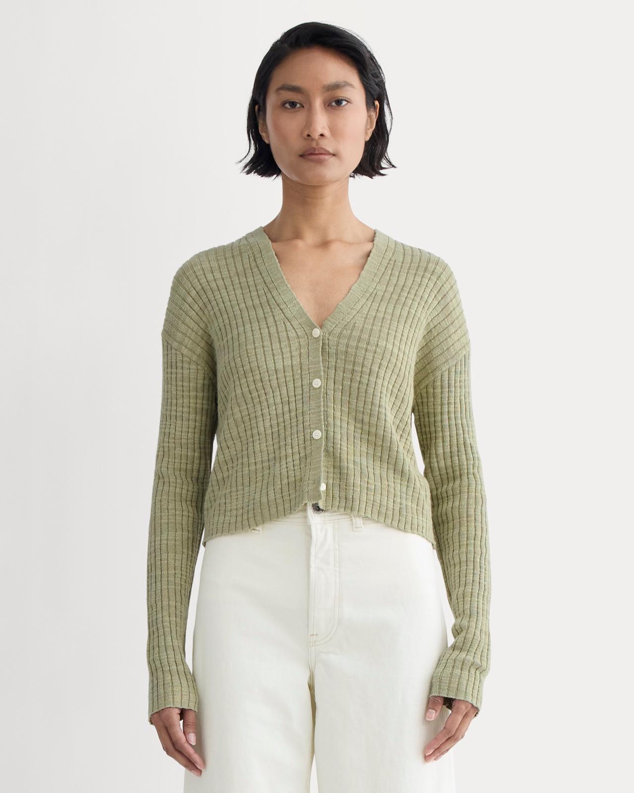 Womens Ribbed Cardigan in Cotton Linen by Everlane Product Image