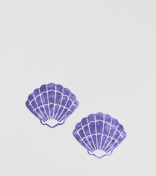 Mermaid Aesthetic Shimmer Shell Pasties Product Image