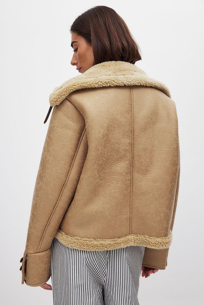Shearling Jacket Beige Product Image