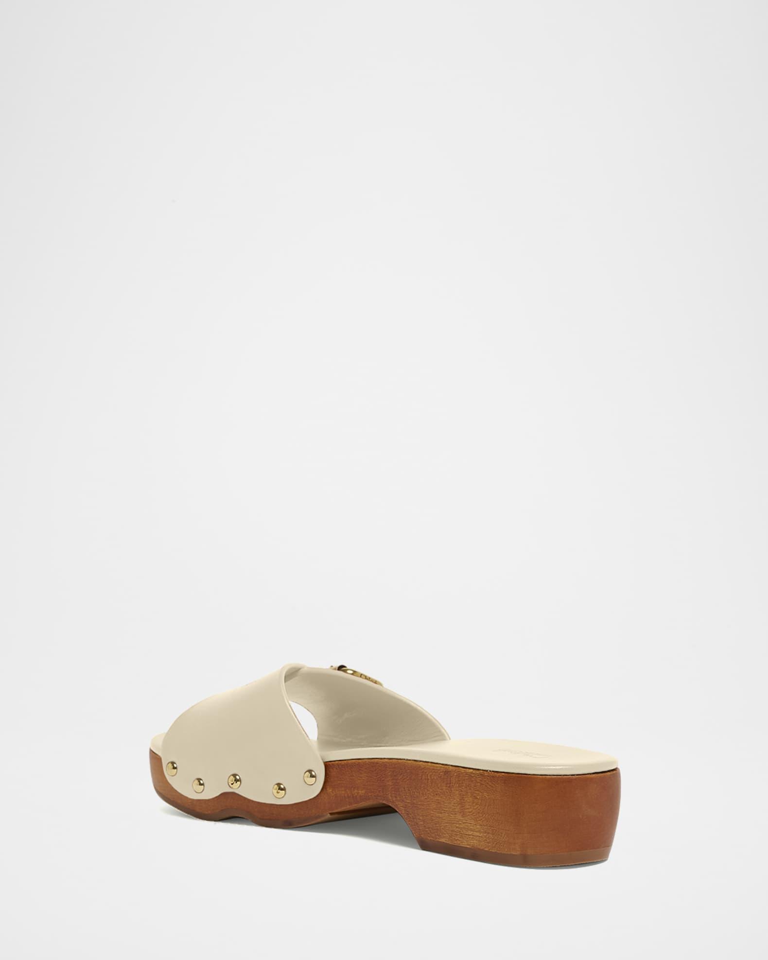 Jeannette Leather Buckle Clog Sandals Product Image