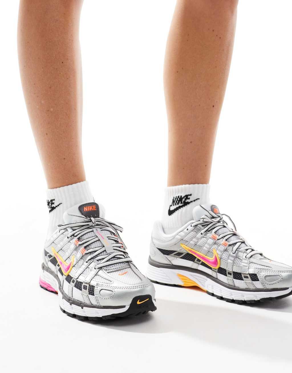 Nike P-6000 sneakers in white and pink Product Image