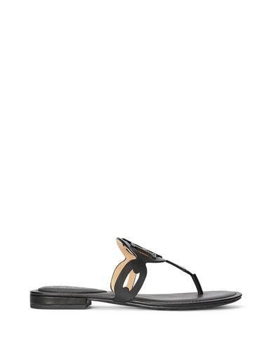 LAUREN RALPH LAUREN Toe Strap Sandals In Black Product Image