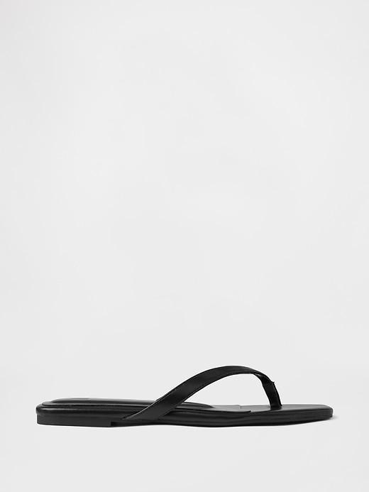 Vegan Leather Flip Flop Sandals Product Image