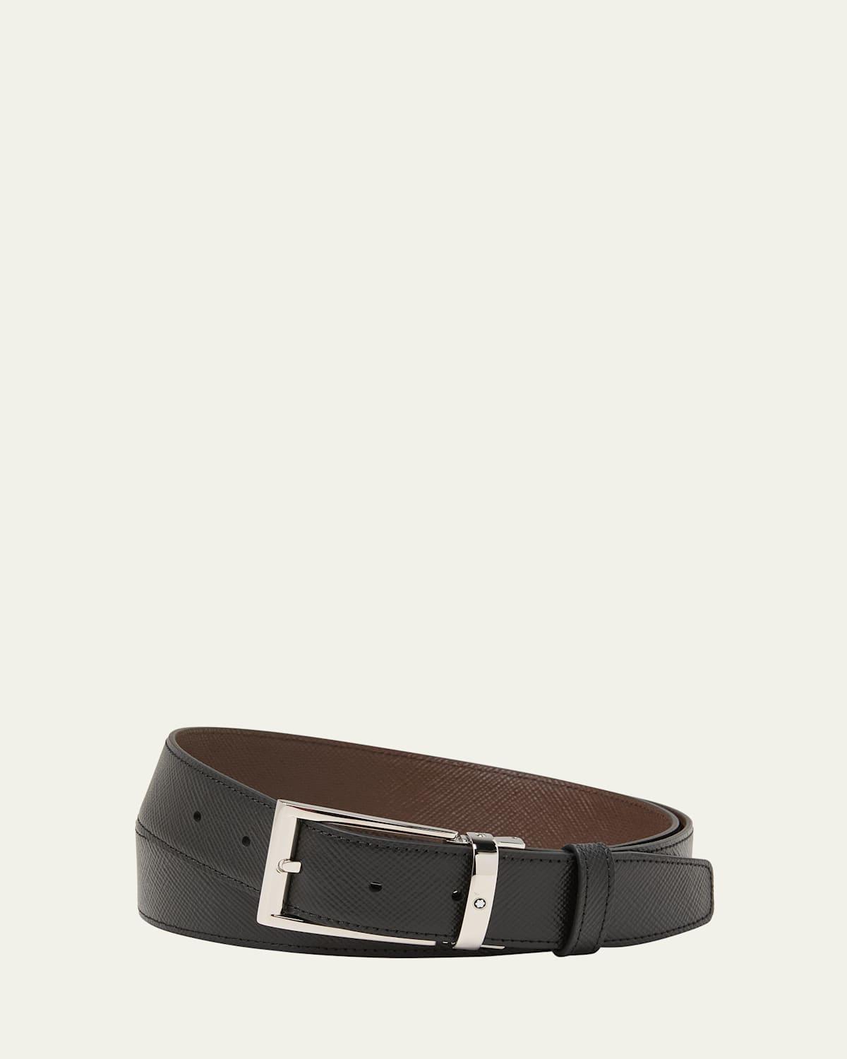 Mens Trapeze Adjustable Cut-to-Size Reversible Leather Belt Product Image