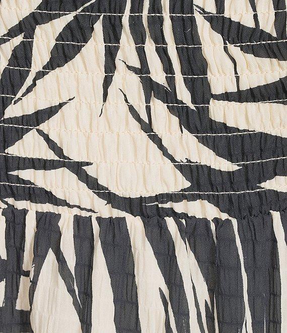 Vince Camuto Plus Size Printed Square Neck Sleeveless Tiered Midi Dress Product Image