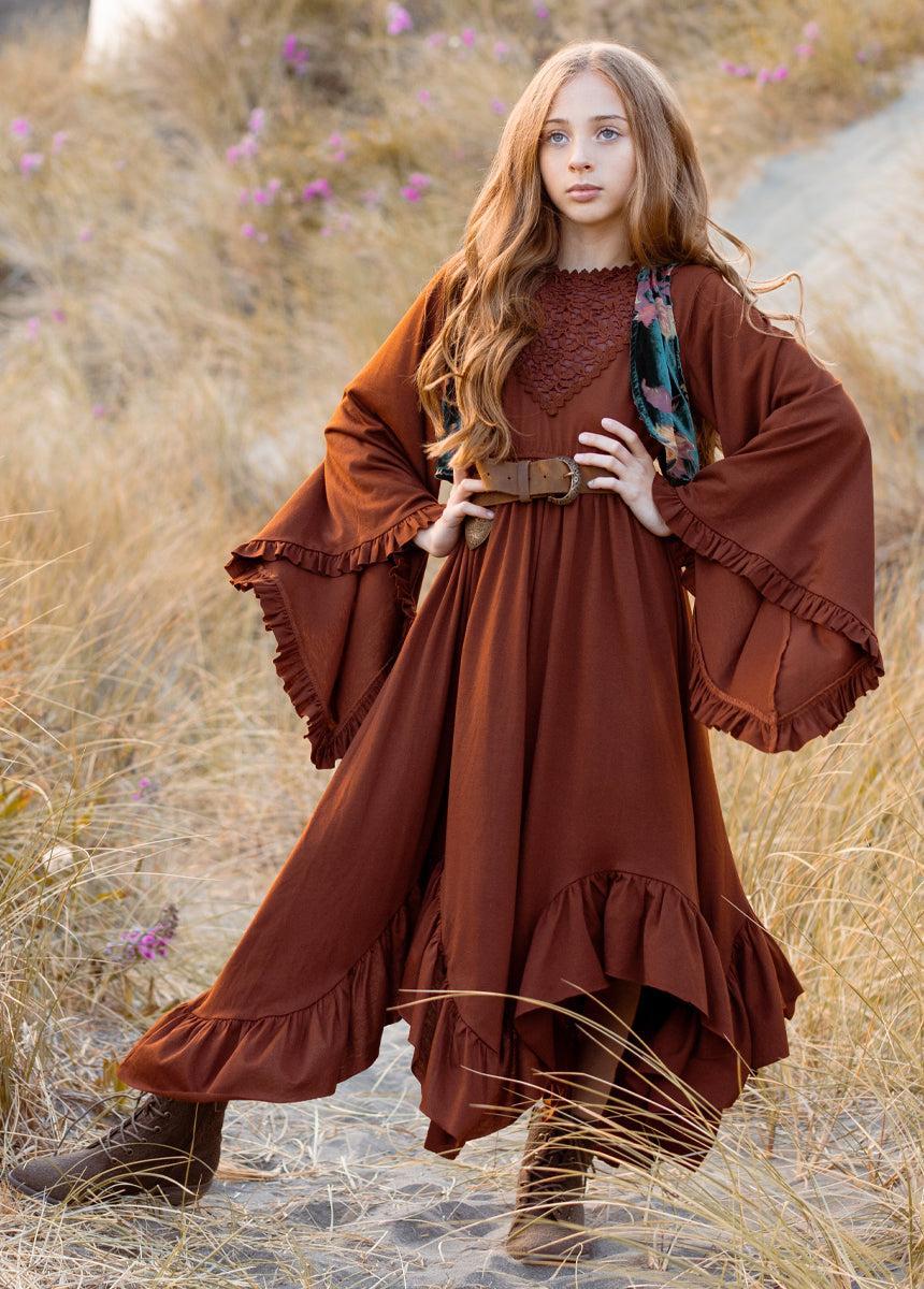 Fernanda Dress in Cinnamon Girls Product Image