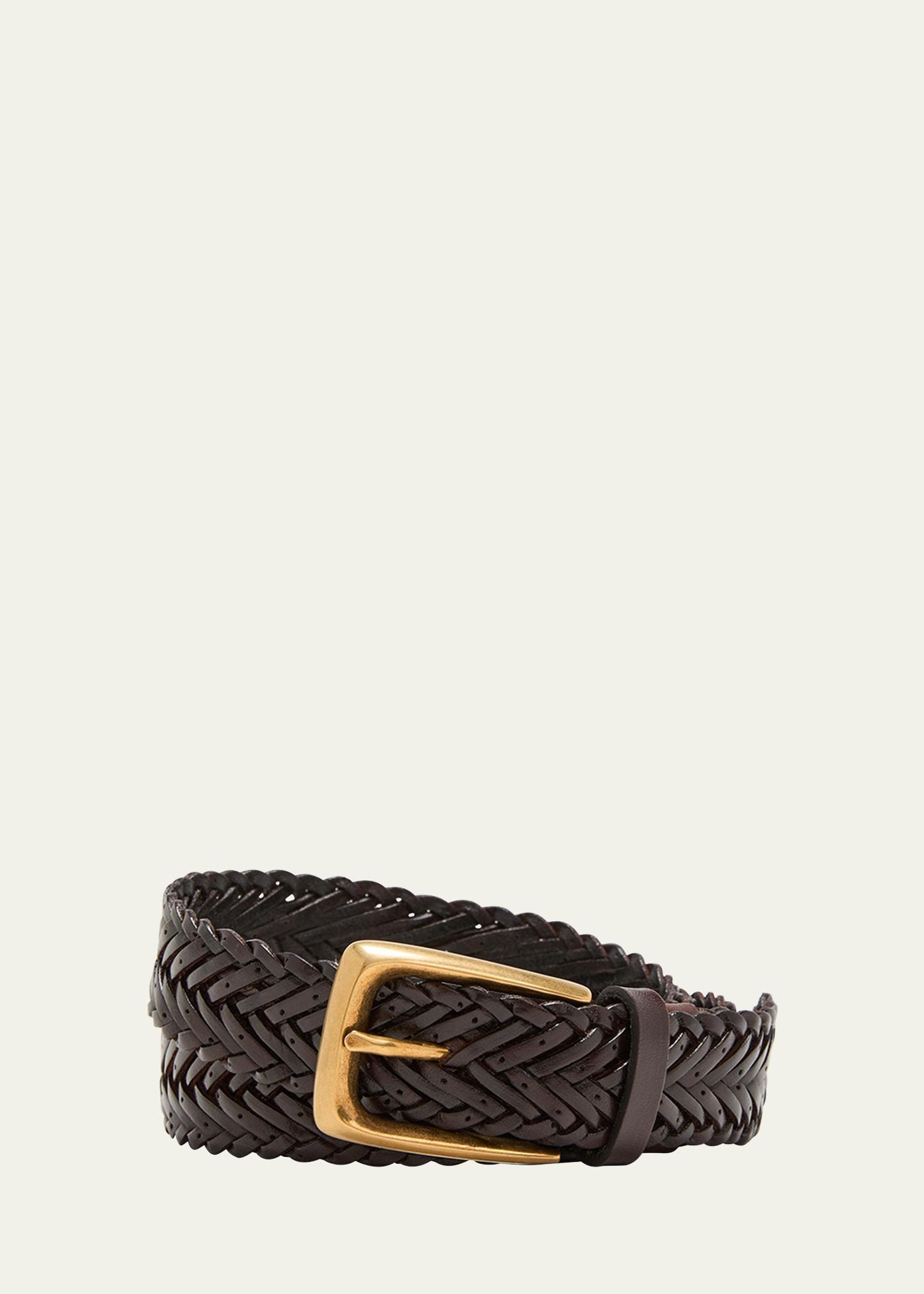 Mens Braided Leather Belt Product Image