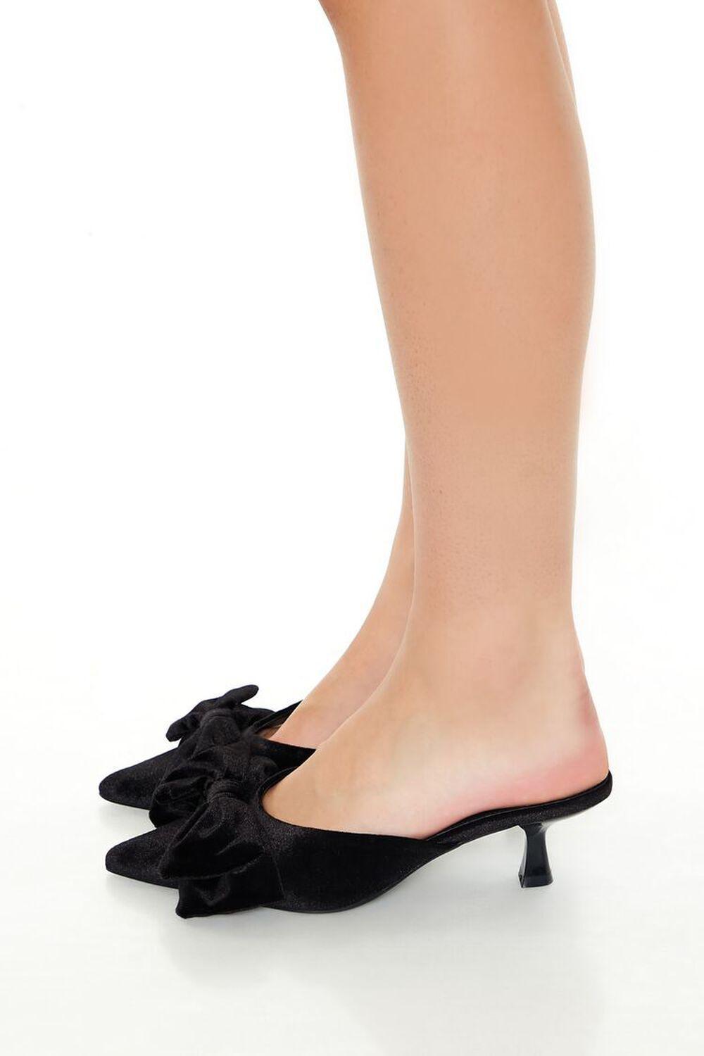 Bow Slip-On Kitten Heels | Forever 21 Product Image