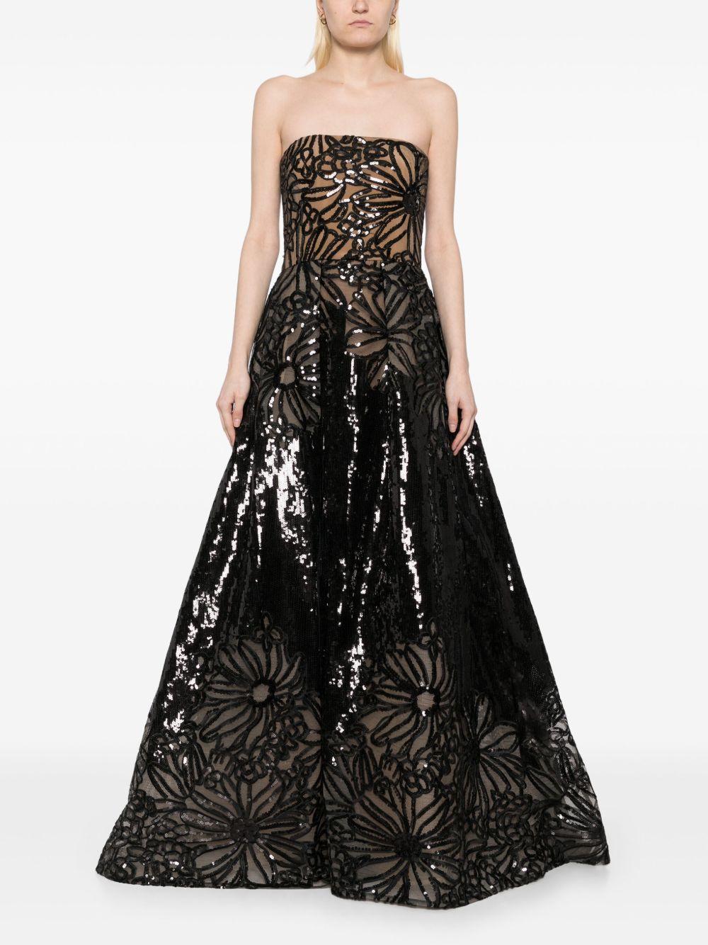 sequin-embroidered gown Product Image