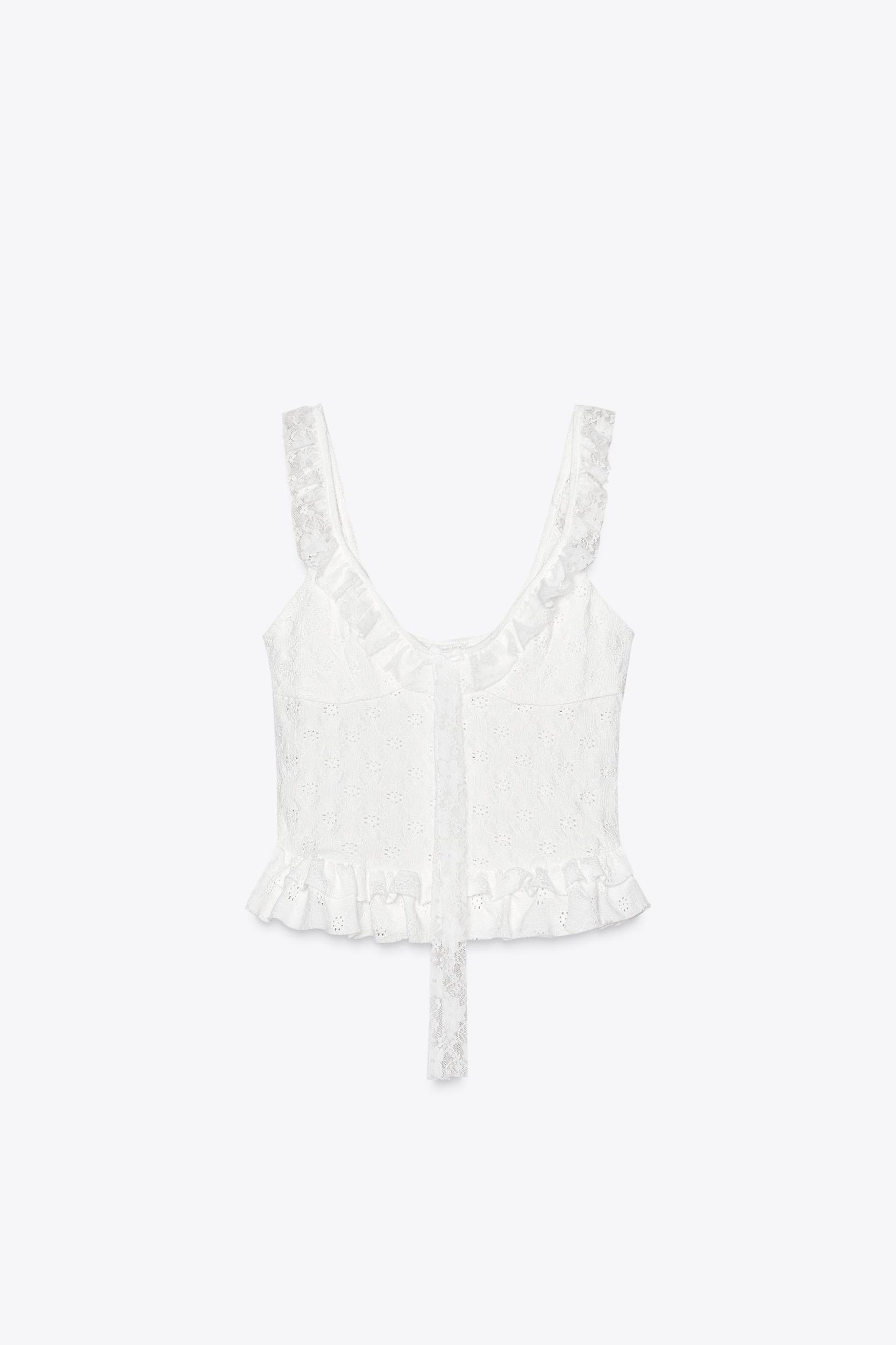 LACE RUFFLE TOP Product Image