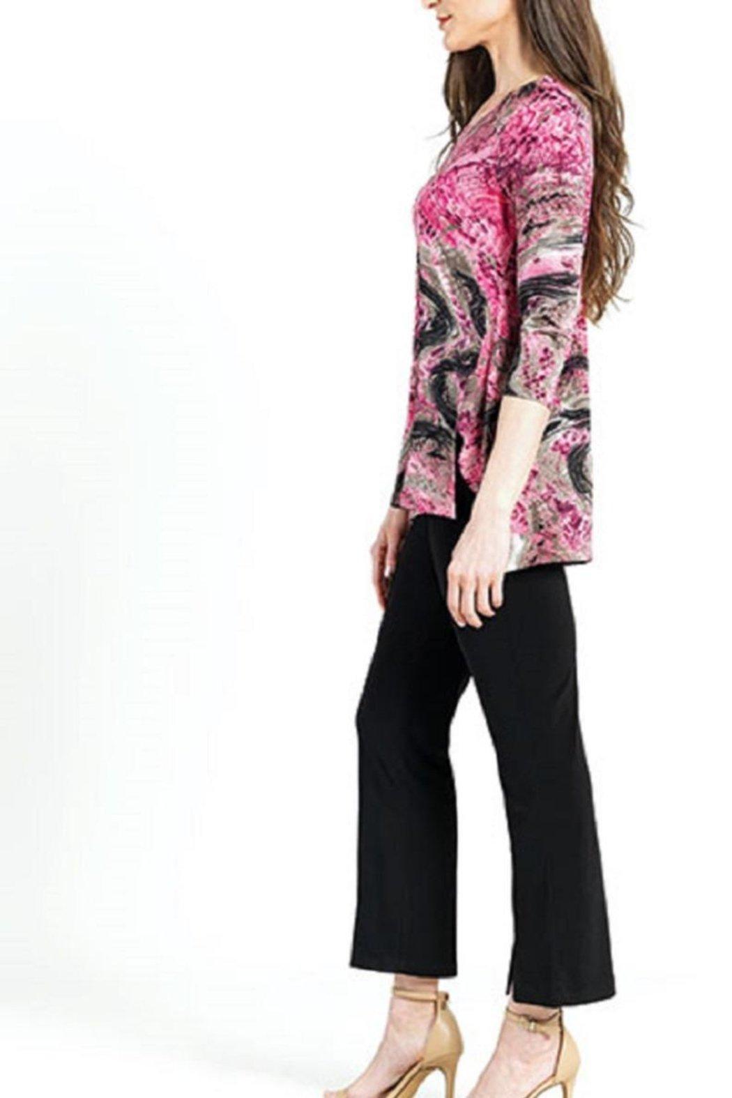 Pink/taupe Swirl Print Top Product Image
