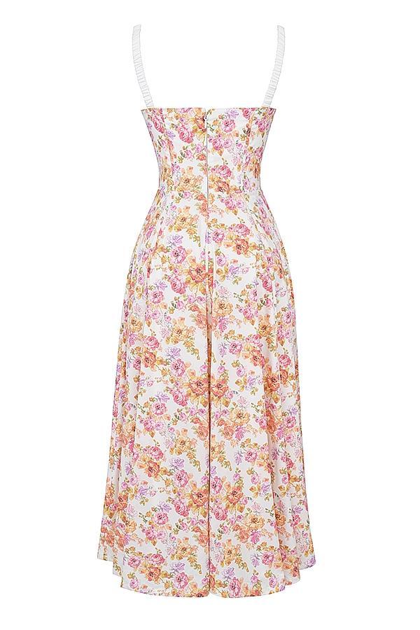 Sabrina Ivory Print Bustier Sundress Product Image