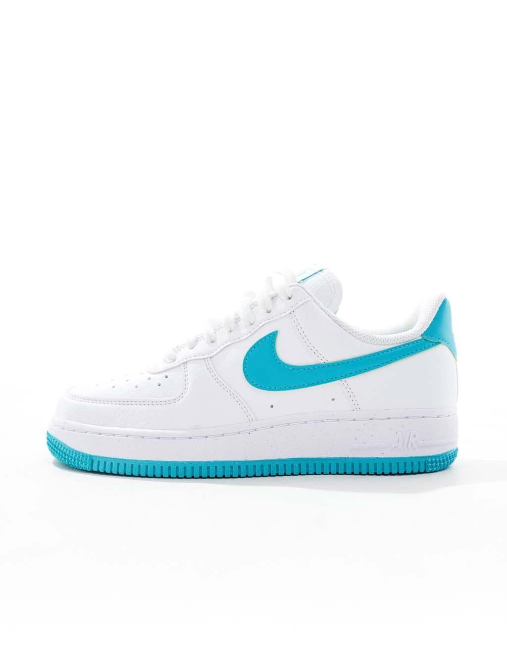 Nike Air Force 1 Sneakers In White And Blue  Product Image