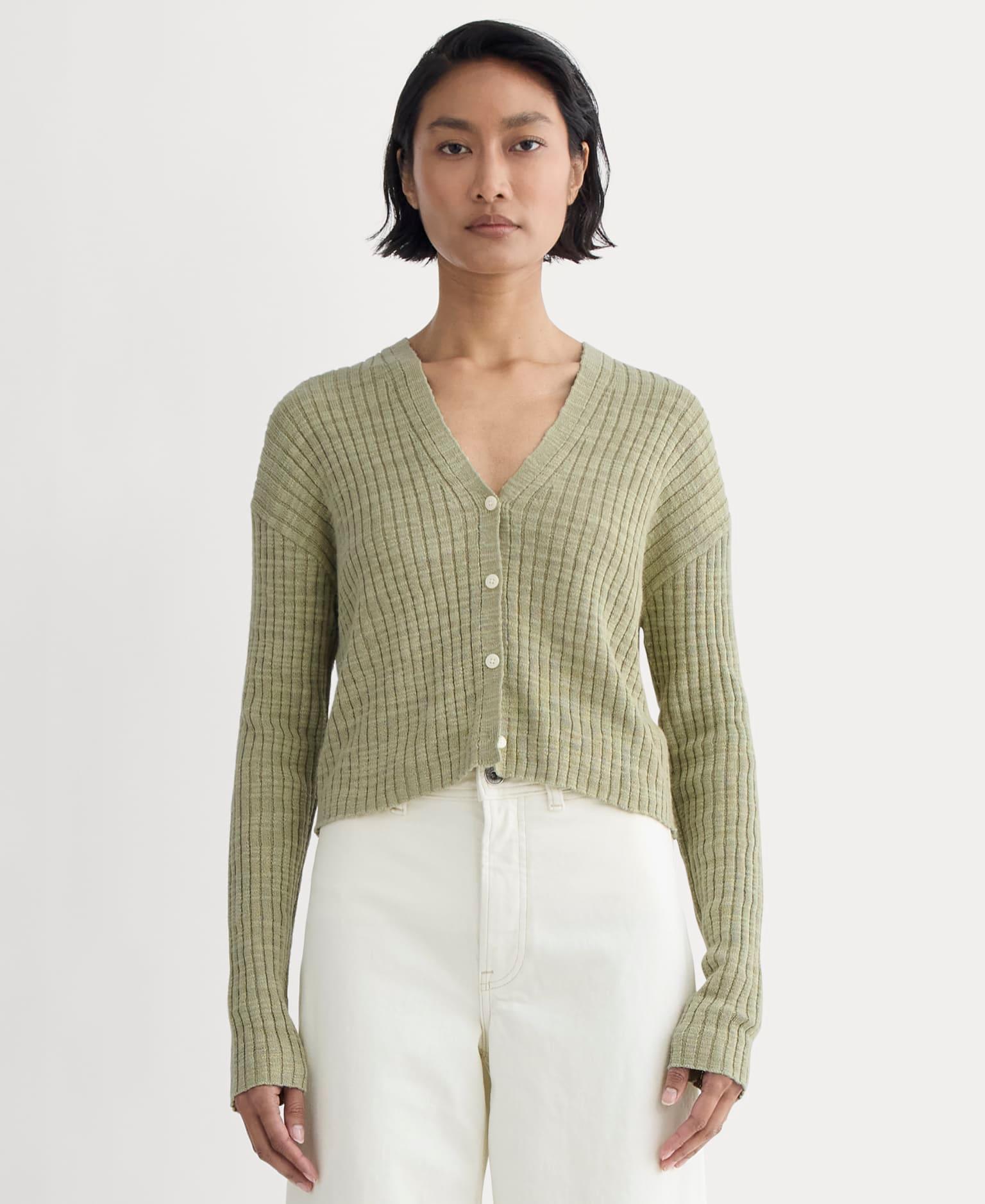 Womens Ribbed Cardigan in Cotton Linen by Everlane Product Image
