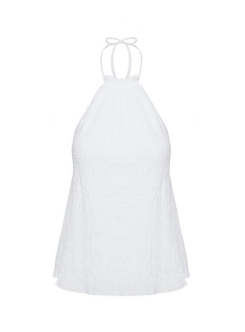 Flutter Halter Top White Product Image