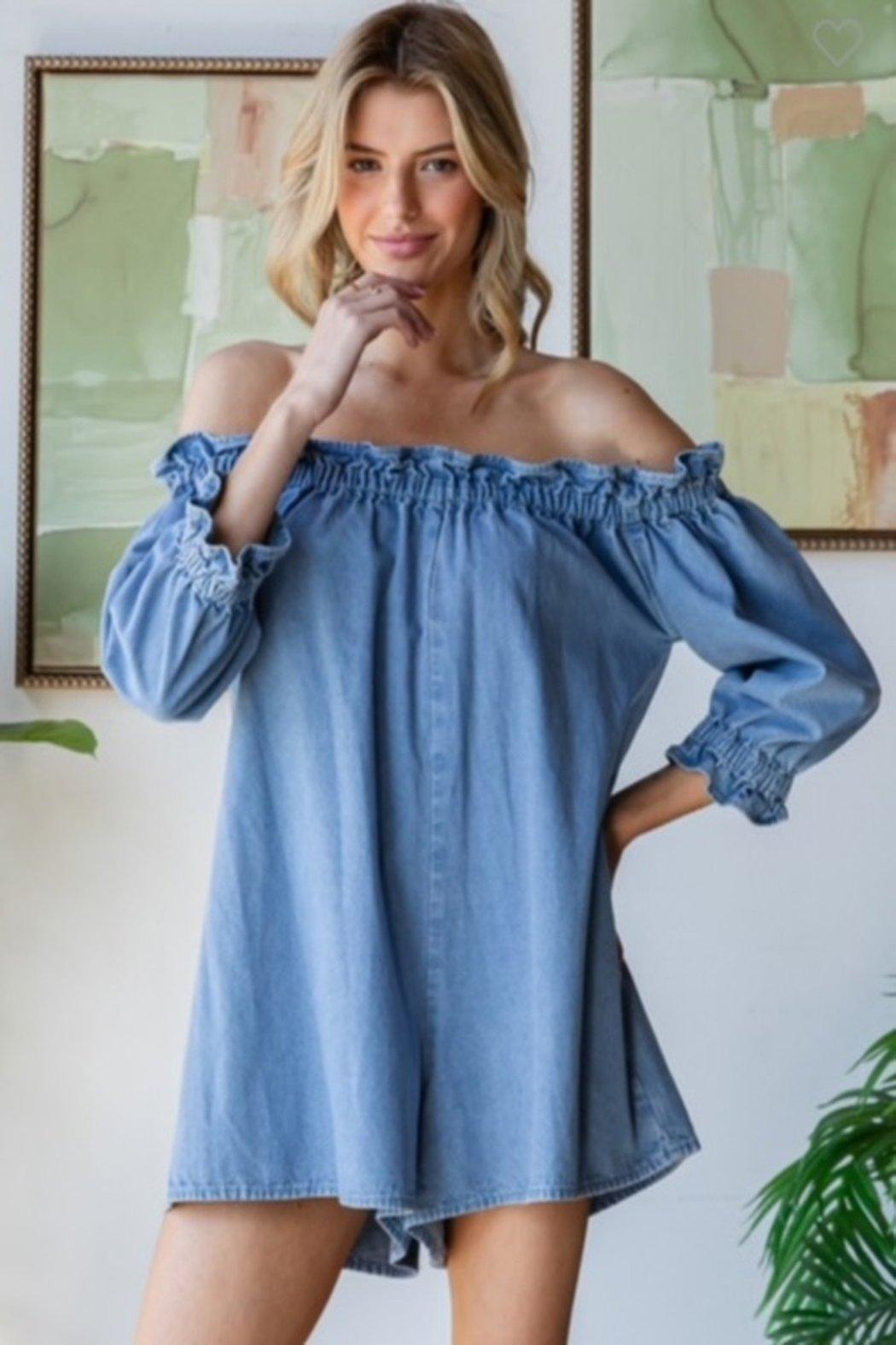 Off Shoulder Romper Product Image