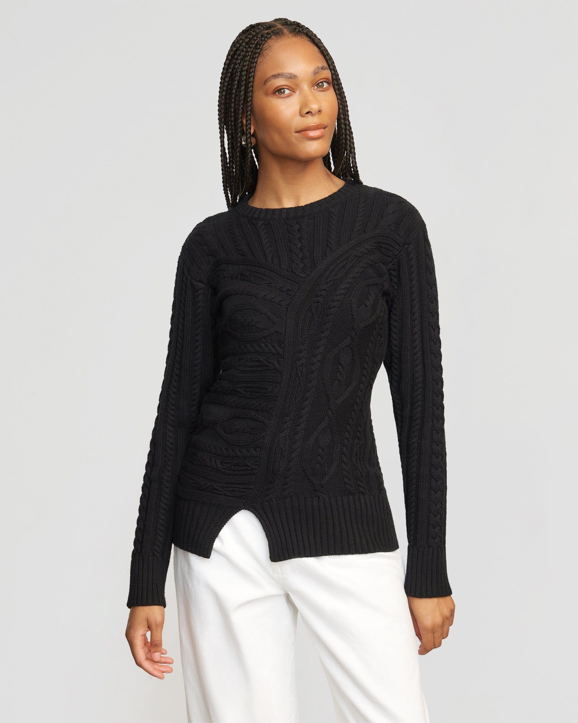 Imelda Cable Knit Crew Neck Sweater Product Image