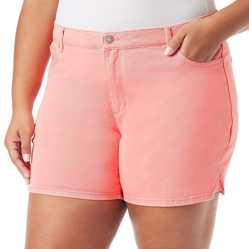 Plus Size Gloria Vanderbilt Amanda Shorts, Womens Product Image