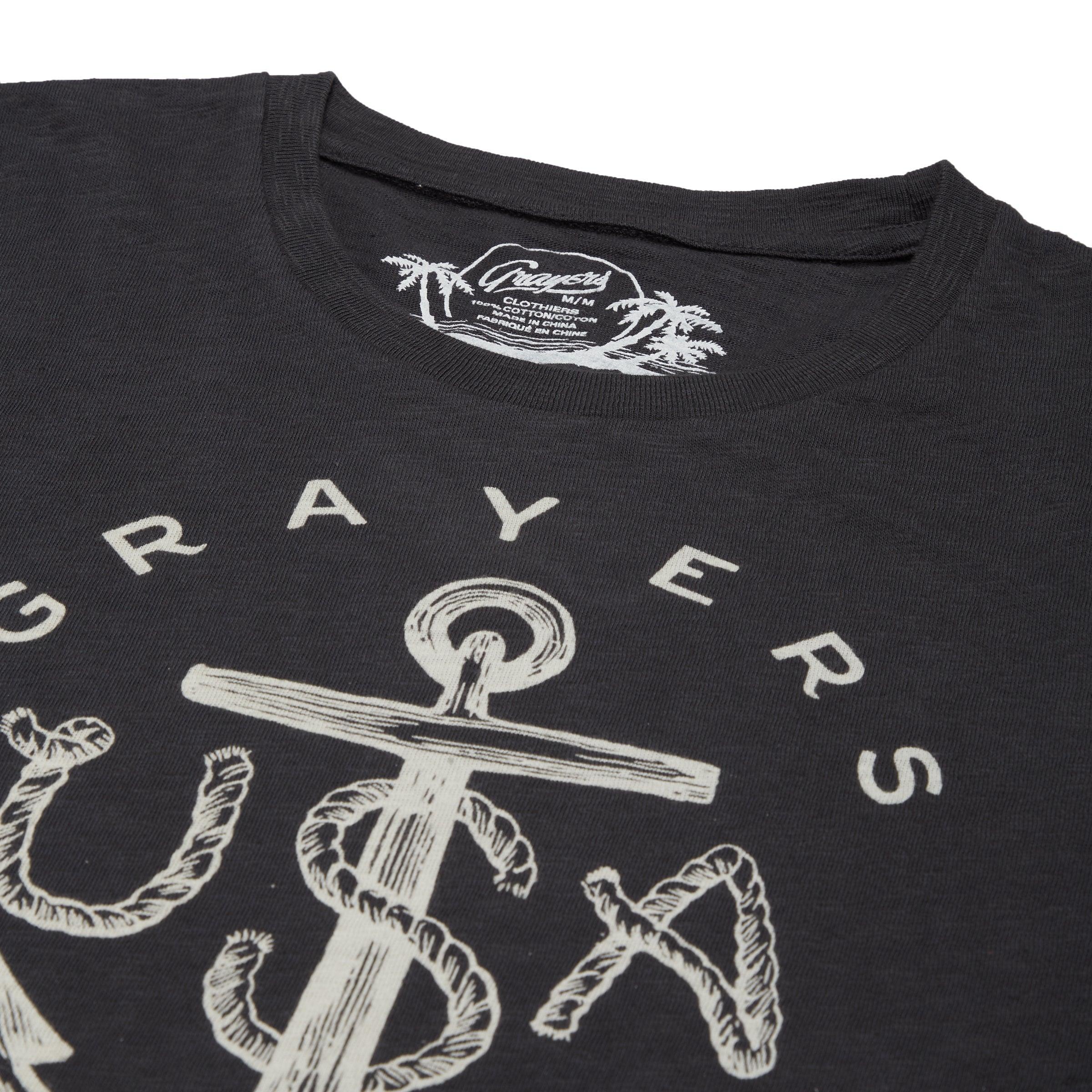 Anchor Print Tee - Forged Iron * Product Image