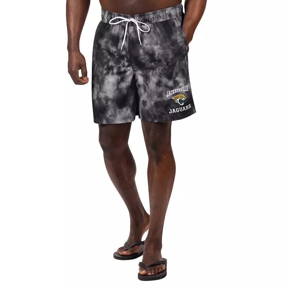 Men's G-III Sports by Carl Banks Black Jacksonville Jaguars Change Up Volley Swim Trunks,  Product Image