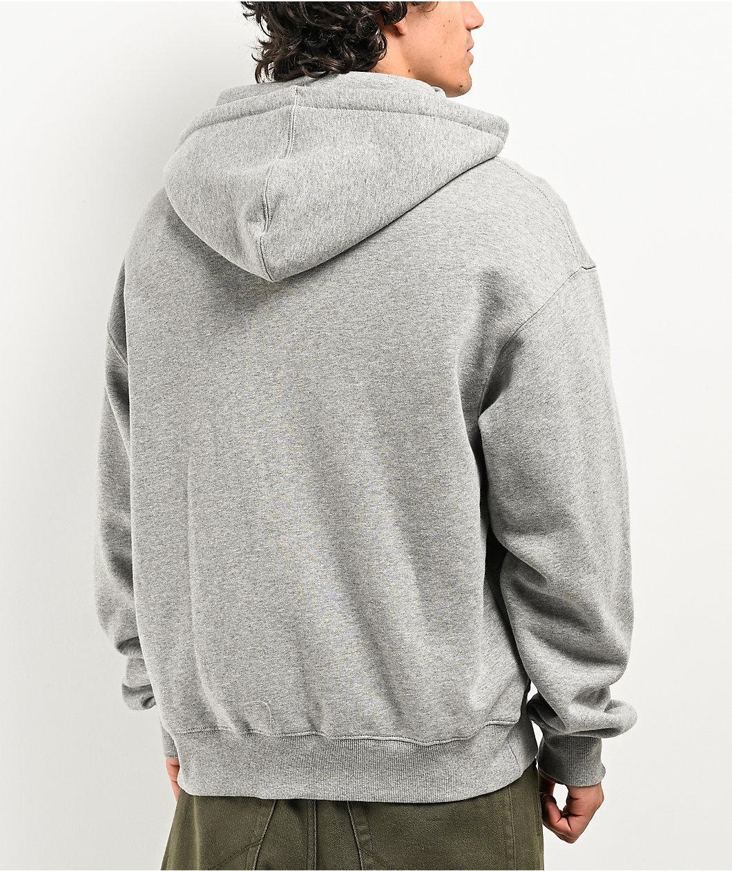 Ninth Hall Fundamentals Heather Grey Boxy Zip Hoodie Product Image