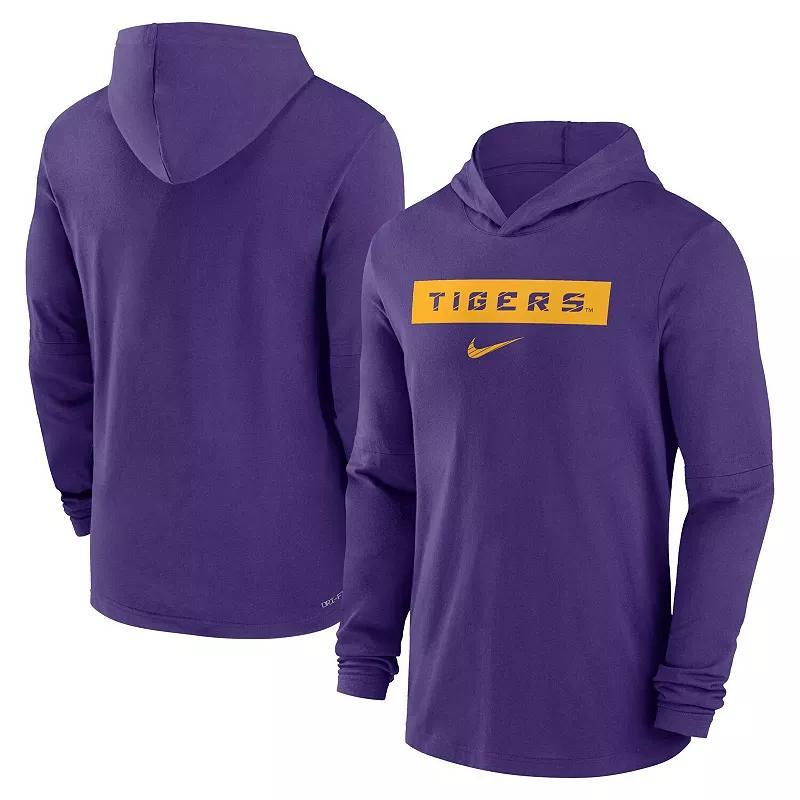 Men's Nike Purple LSU Tigers 2024 Sideline Hoodie Performance Long Sleeve T-Shirt, Size: XL Product Image