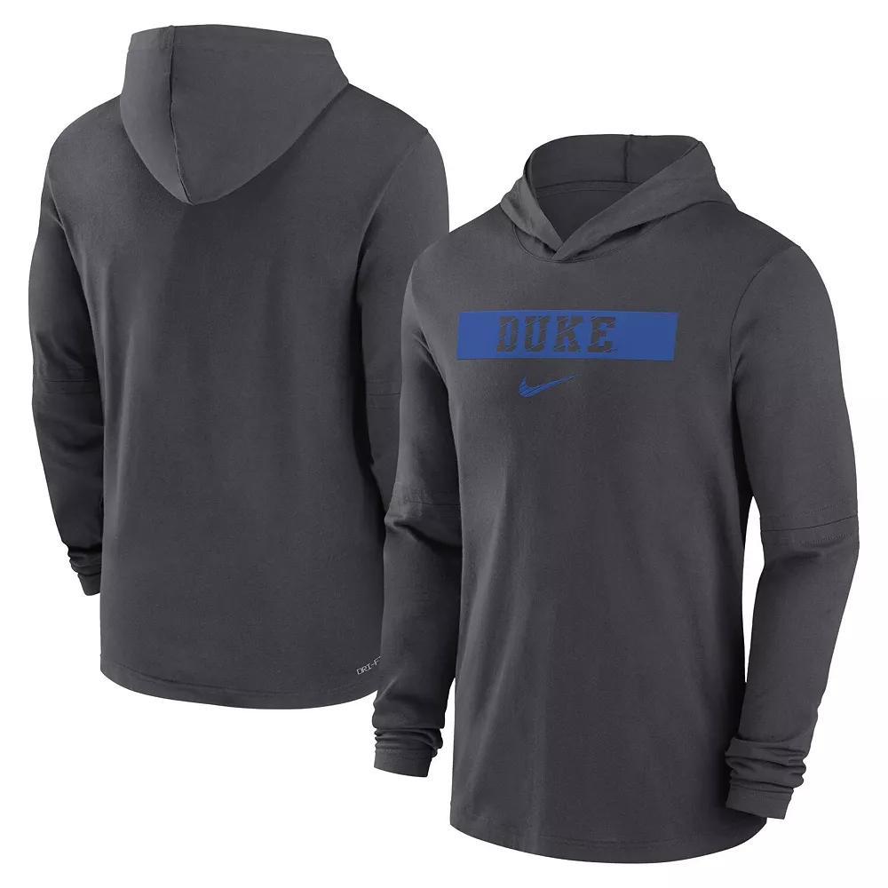 Men's Nike Anthracite USC Trojans 2024 Sideline Hoodie Performance Long Sleeve T-Shirt, Size: Large, Grey Product Image