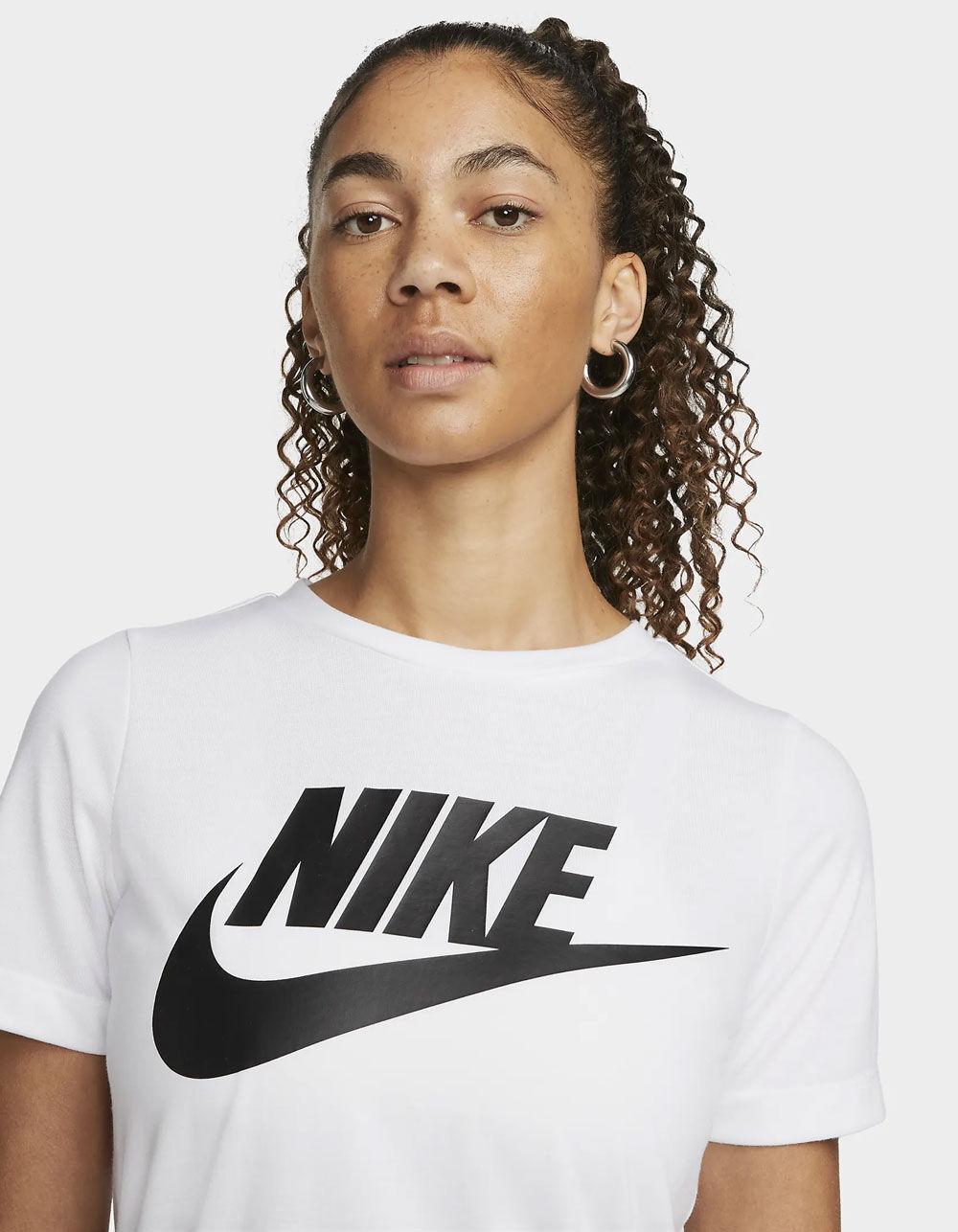 NIKE Sportswear Essential Womens Tee - WHT/BLK Product Image