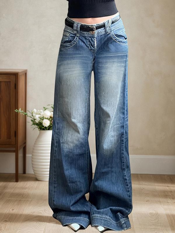 Simple Distressed Wash Boyfriend Jeans Product Image