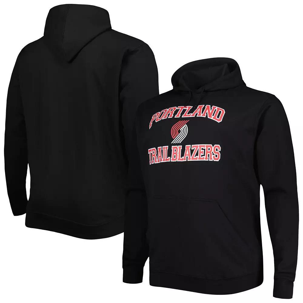 Men's Black Portland Trail Blazers Big & Tall Heart & Soul Pullover Hoodie, Size: 2XB Product Image