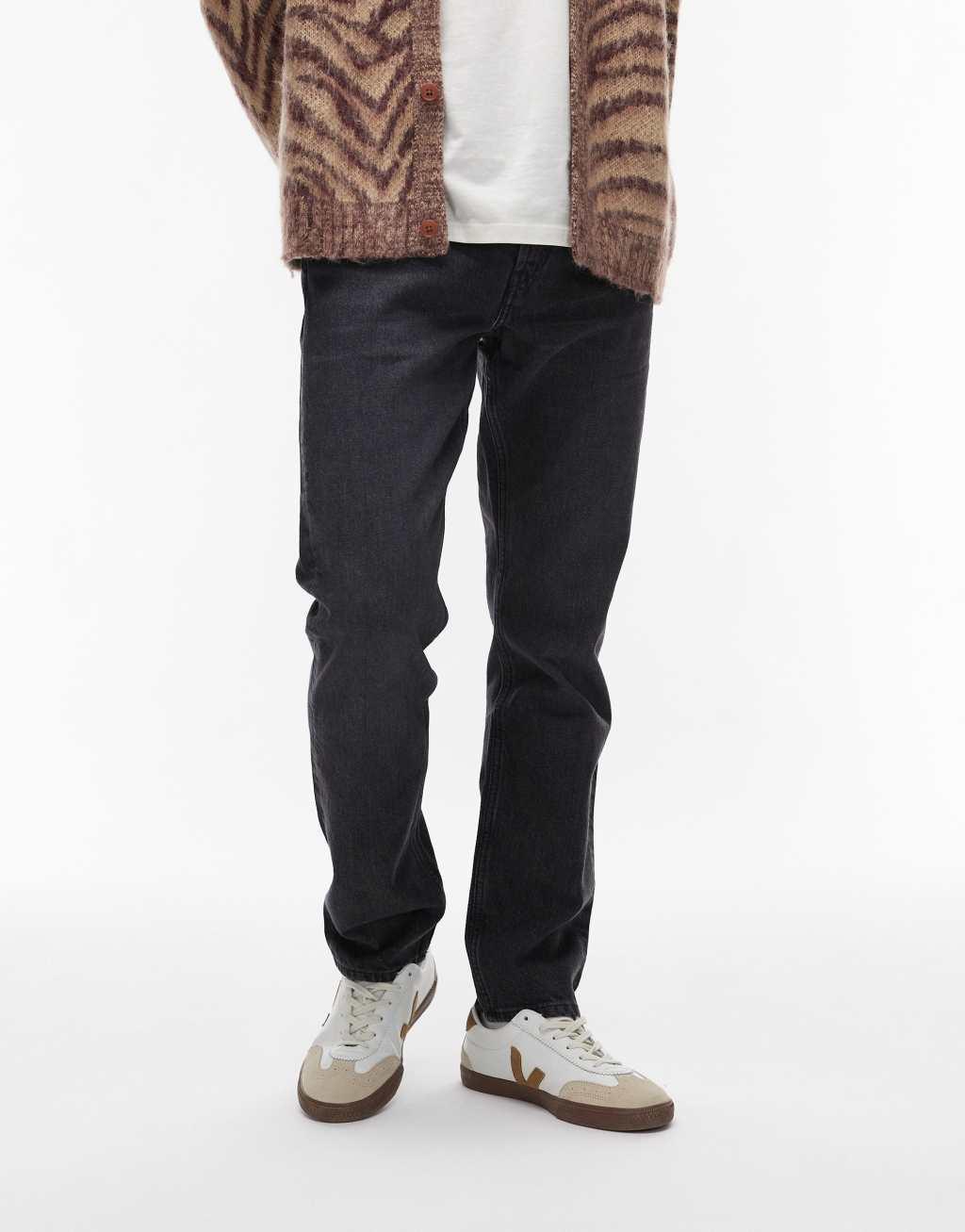 ARKET Park regular straight fit jeans in charcoal gray Product Image