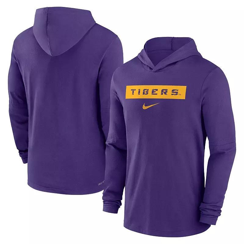 Men's Nike Purple LSU Tigers Sideline Hoodie Performance Long Sleeve T-Shirt,  Product Image