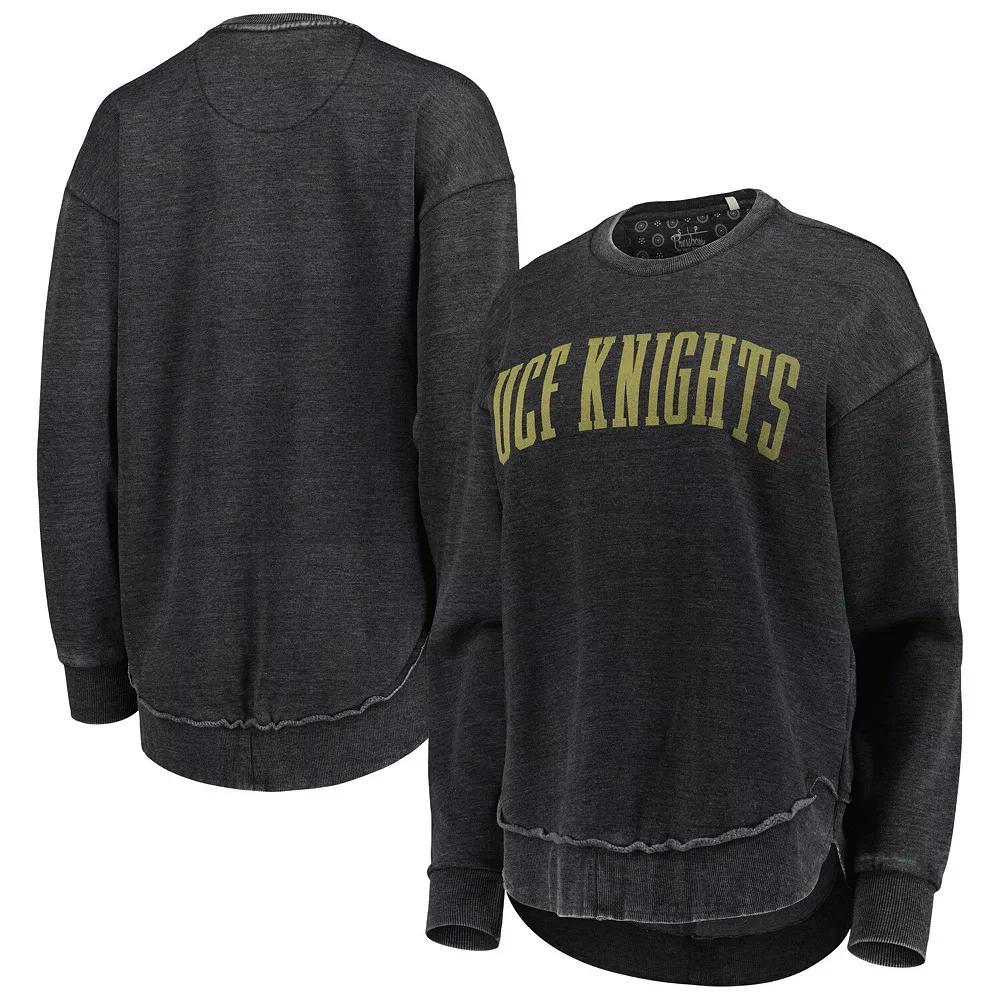 Women's Pressbox Black UCF Knights Vintage Wash Pullover Sweatshirt, Size: Small Product Image