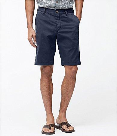 Tommy Bahama Big  Tall Flat-Front Straight Fit Stretch Sateen 10  11 Inseam Boracay Shorts Product Image