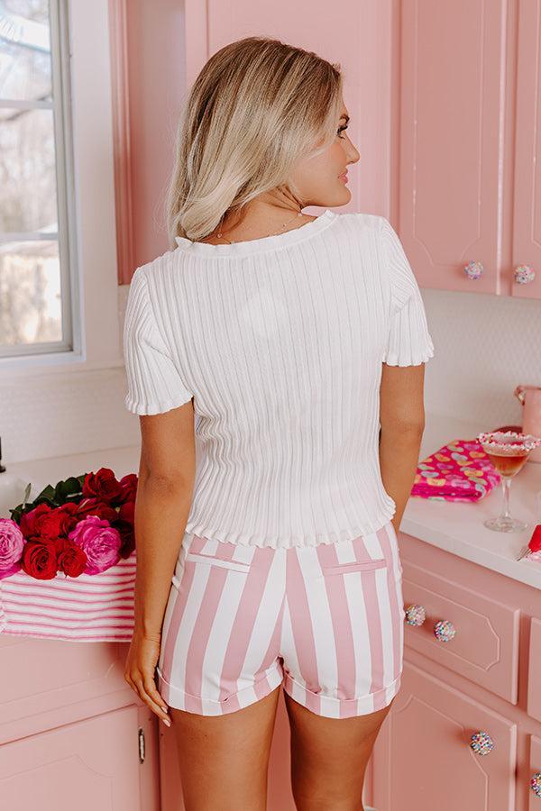 Everyday Marvelous Ribbed Top In White Product Image