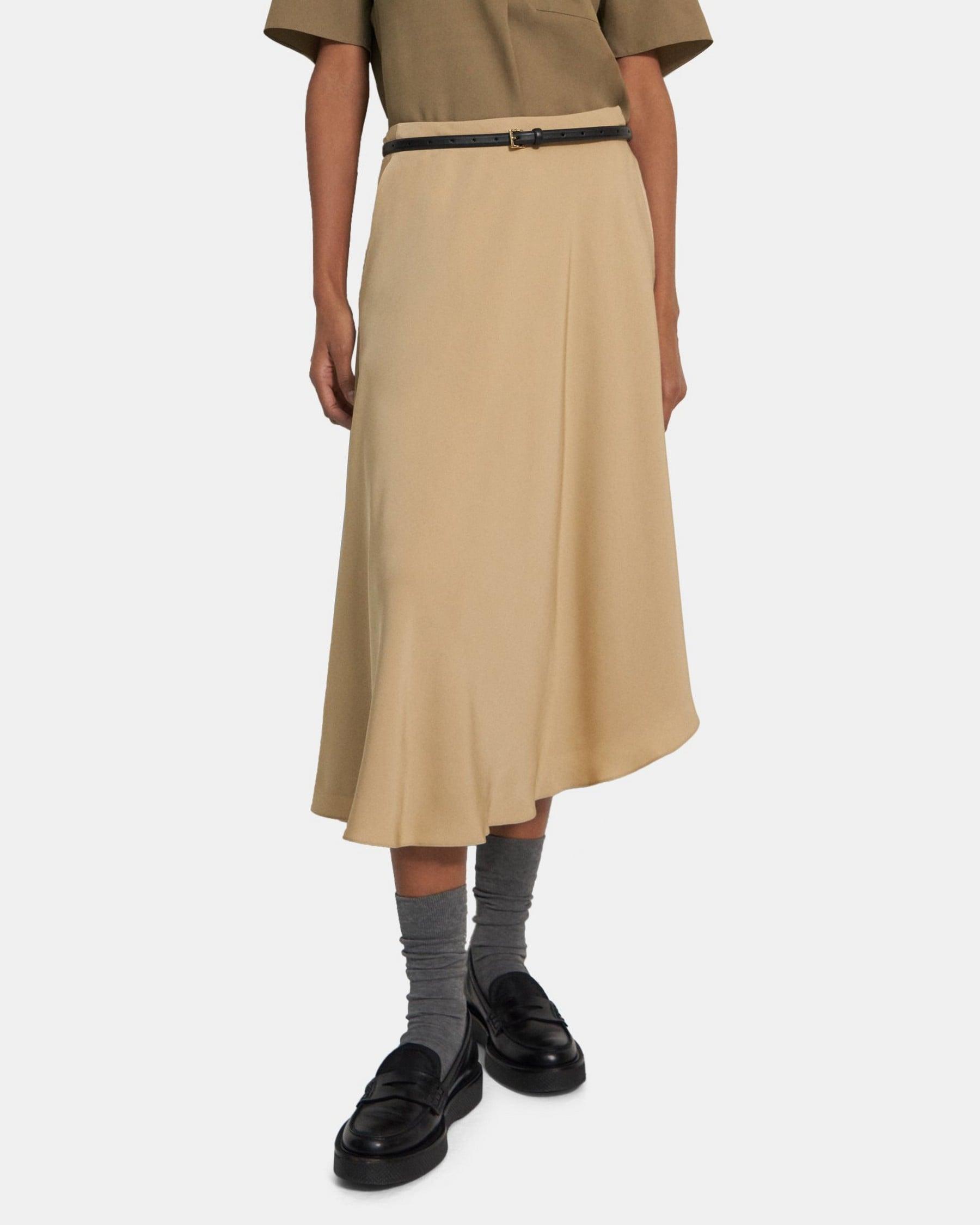 Asymmetrical Silk Georgette Skirt Product Image