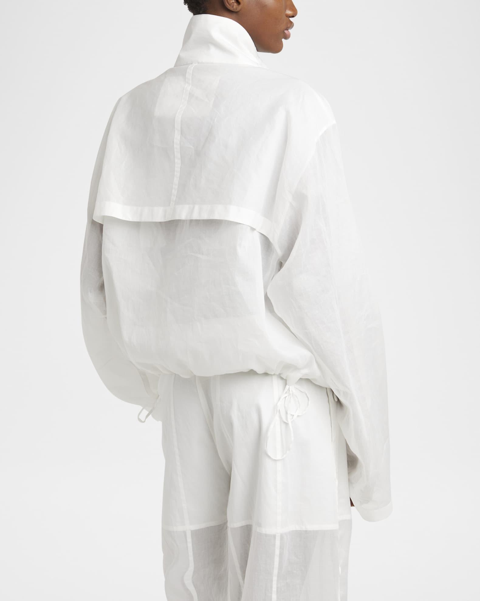 Lightweight Transparent Cotton Zip Jacket Product Image