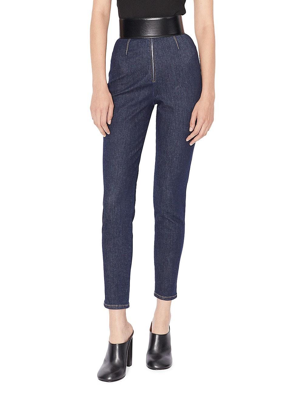 Womens Ankle-Crop Skinny Jeans Product Image