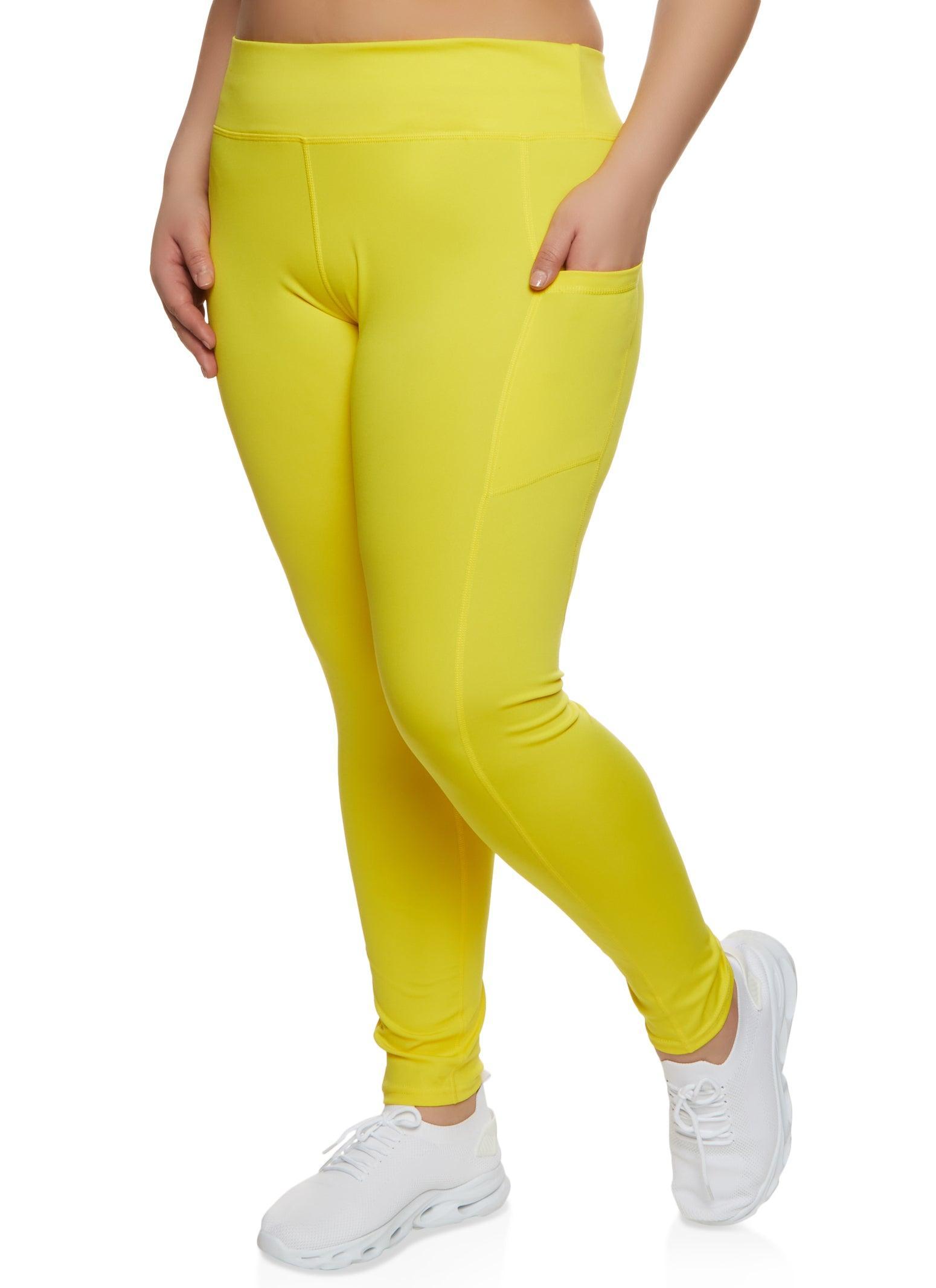 Womens Plus Size Decorative Stitch Side Pocket Leggings Product Image