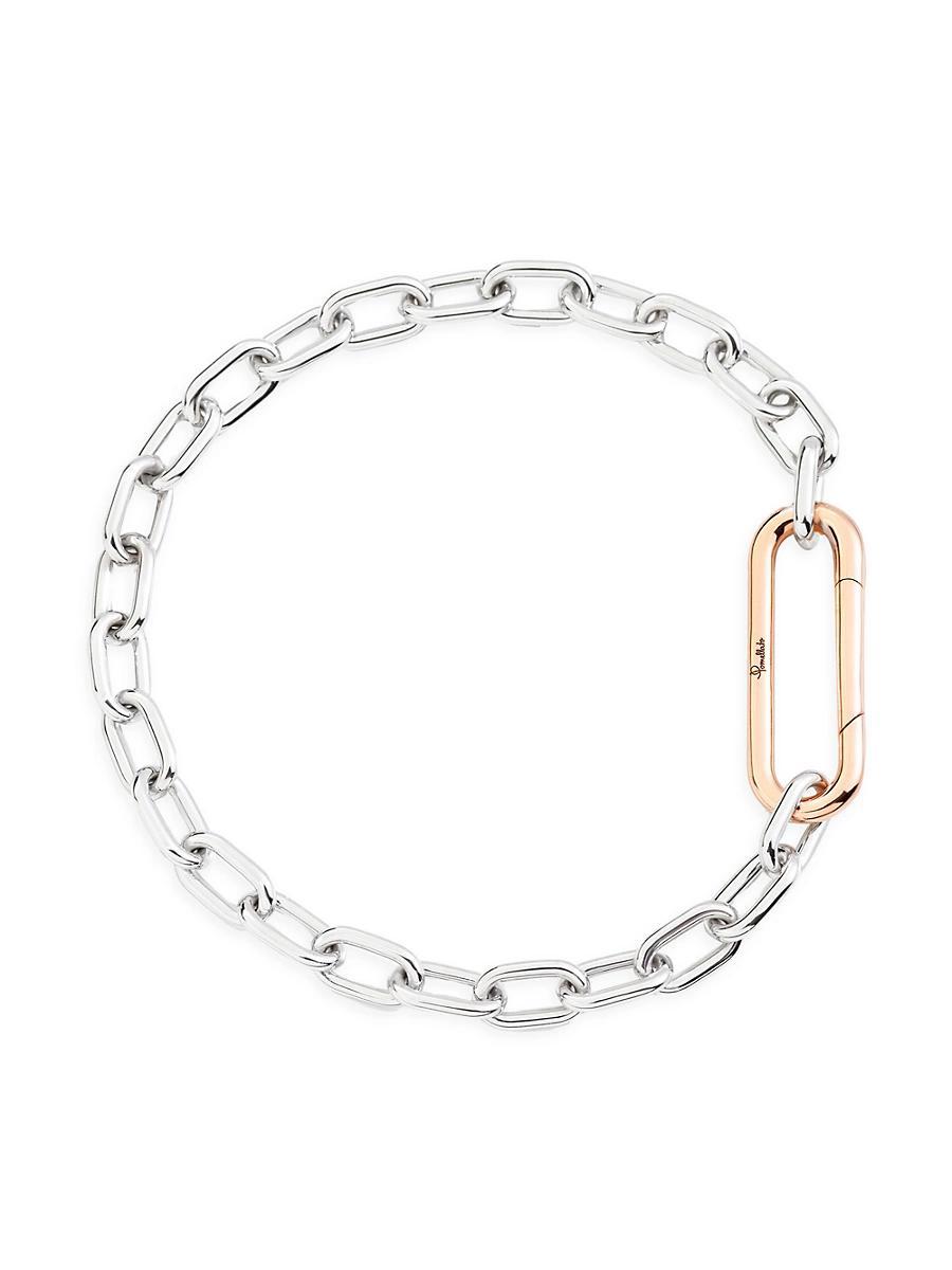 Womens Iconica 18K Rose & White Gold Chain Bracelet Product Image