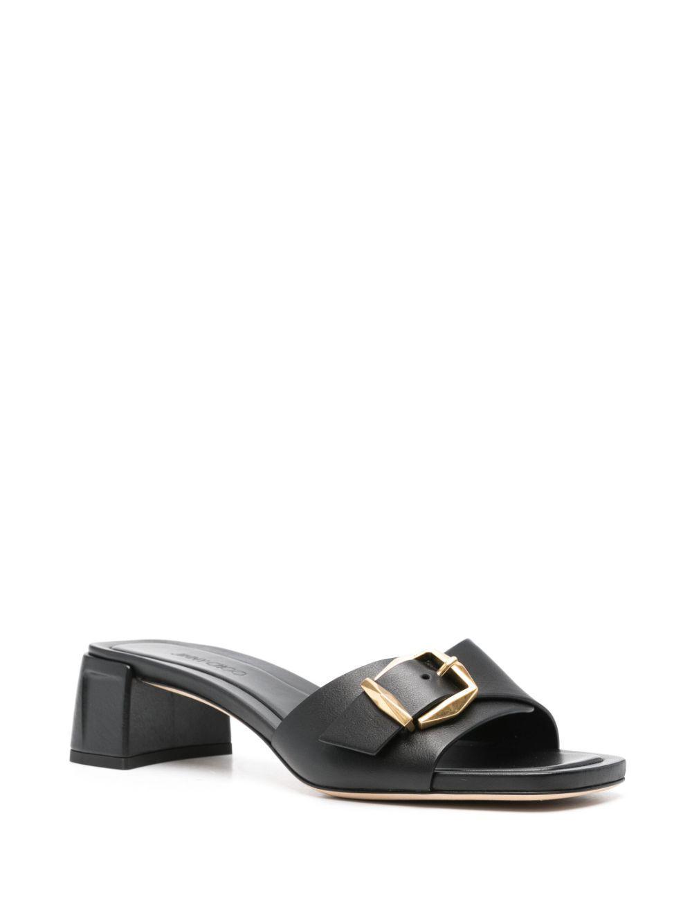 JIMMY CHOO Hawke Mules 40mm In Black Product Image